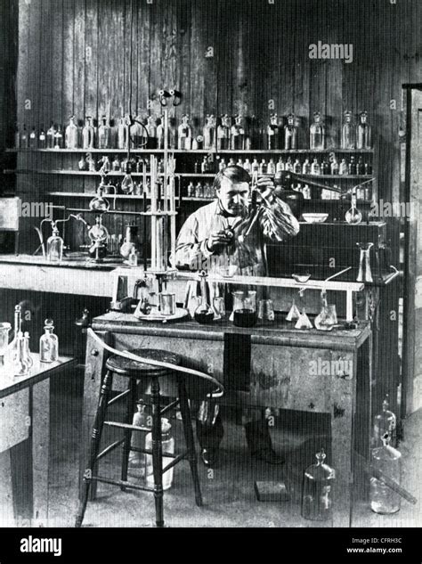 Thomas Edison 1847 1931 Us Inventor And Businessman In His Laboratory