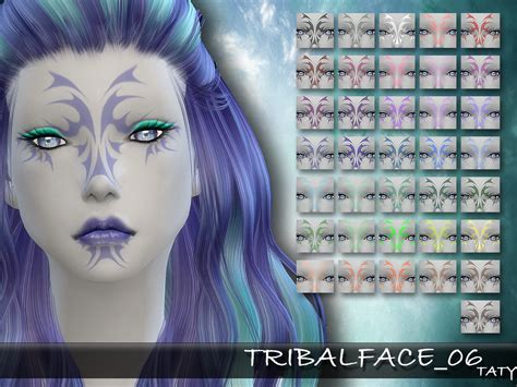 Ts4 Tatytribalface06 Sims 4 Tribal Face Sims