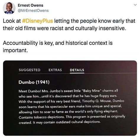 Disney Changes Its Racism Content Warning Whats Trending