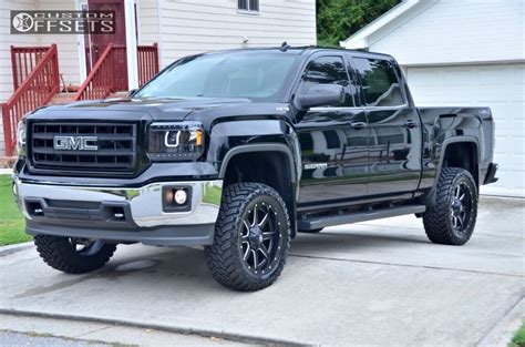 Wheel Offset 2014 Gmc Sierra 1500 Aggressive 1 Outside Fender Leveling