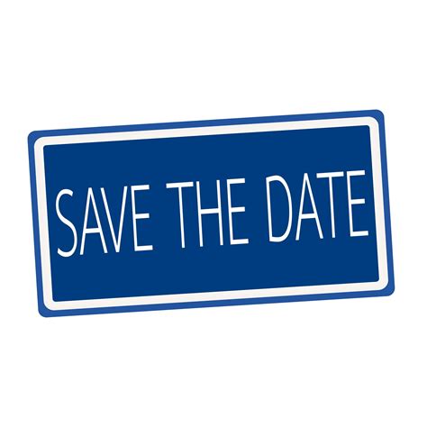 Save The Date White Stamp Text On Blue Free Stock Photo - Public Domain