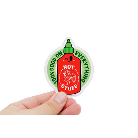 Hot Stuff Sriracha Vinyl Sticker Emii Creations Mija Books