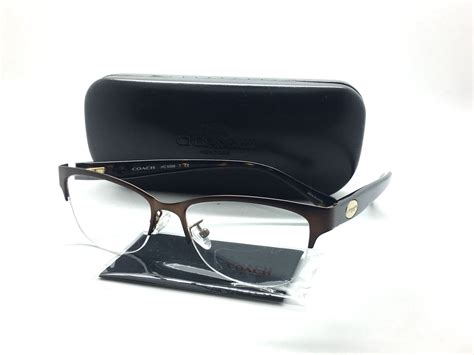 Coach Semi Rimless Eyeglasses Hc 5066 9155 Satin Brown Tortoise 51 16 135 Eyeglass Frames