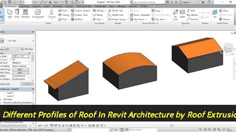 How To Make Different Kind Of Roofs In Revit Architecture By Using Roof