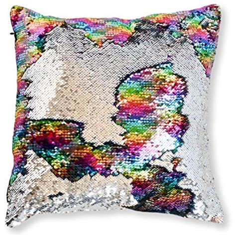 Ankit Mermaid Pillow Reversible Sequin Pillow That Changes Color By