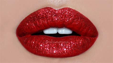 Pretty Glitter Lips Make Up Tutorial Melissa Samways ♡ Youtube