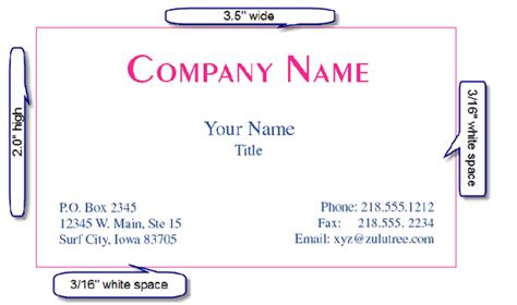 The standard size of a business card in the uk and most of europe is 3.3 x 2.1 inches (or 85 x 55 millimetres). Typical Business Card Layout | Oxynux.Org