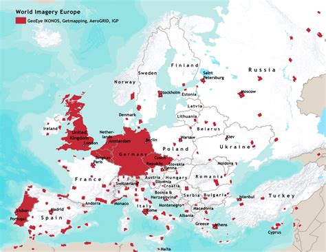 World Imagery Europe Coverage Map