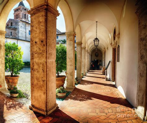Courtyard Of Villa Deste In Tivoli Photograph By George Oze