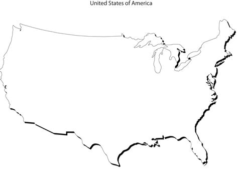 Blank Printable Us Map With States Cities