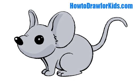 How To Draw A Mouse For Kids Easy Drawing Tutorial