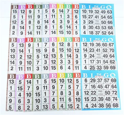 Bingo Paper Cards 3 Cards 10 Sheets 100 Packs Of 10 Sheets 3000