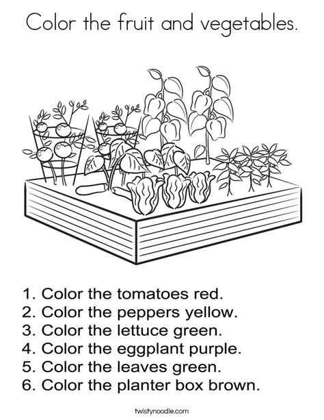Download and print these of fruits and vegetables coloring pages for free. Color the fruit and vegetables Coloring Page - Twisty Noodle