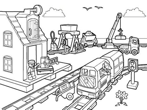 Lego Train Coloring Page  Coloring Page Blog