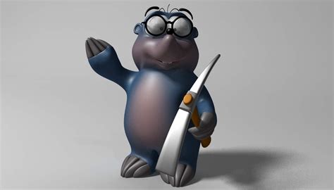 Cartoon Mole Character 3d Model By Supercigale