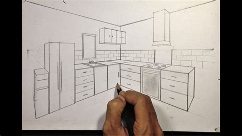 How To Draw Kitchen Set In Two Point Perspective Point Perspective