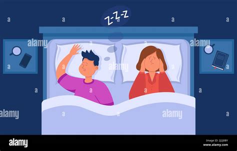 couple wife sleep stock vector images alamy