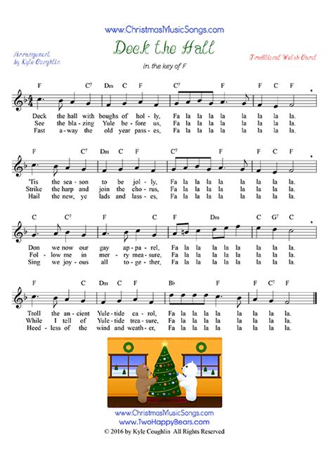 Comment and share your favourite lyrics. Deck the Halls free sheet music