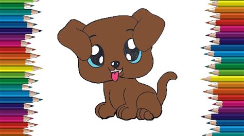 How To Draw A Cute Dog Easy Puppy Cartoon Drawing Step By Step
