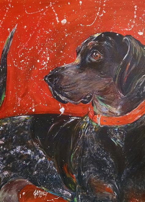 Bluetick Coonhound Painting By Jessica Burgess Fine Art America