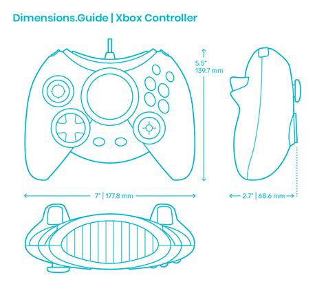 Xbox Controller Dimensions And Drawings Dimensionsguide