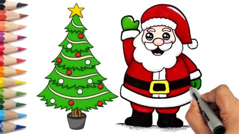 How to draw santa claus with christmas tree subscribe to my channel to get more drawing videos.▽ visit to my channel :➞. How to draw easy santa claus and christmas tree step by ...