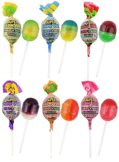 Charms Sweet N Sour Super Blow Pop Lollipops Blow Pops Super Bubble