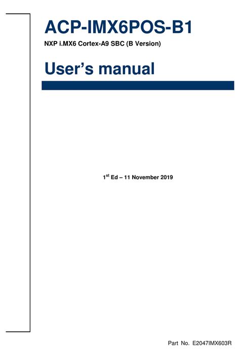 Avalue Technology Acp Imx6pos B1 User Manual Pdf Download Manualslib