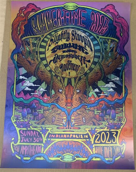 Slightly Stoopid And Sublime W Rome Poster Summertime 2023 Movement Officiall Ebay