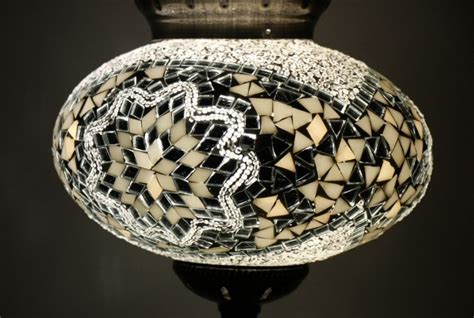 Turkish Mosaic Hanging Lamp Large White Nirvana