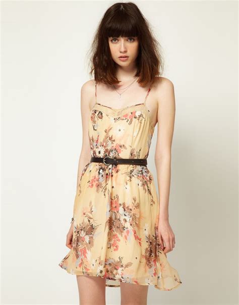 Lottie And Holly Slip Dress In Chiffon Floral Floaty Summer Dresses Cute Summer Dresses
