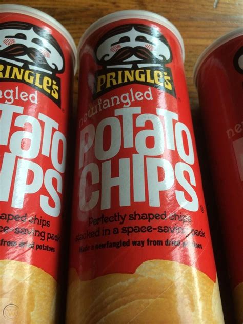3 Vintage Pringle Potato Chip Cans Empty 2 Different Inserts