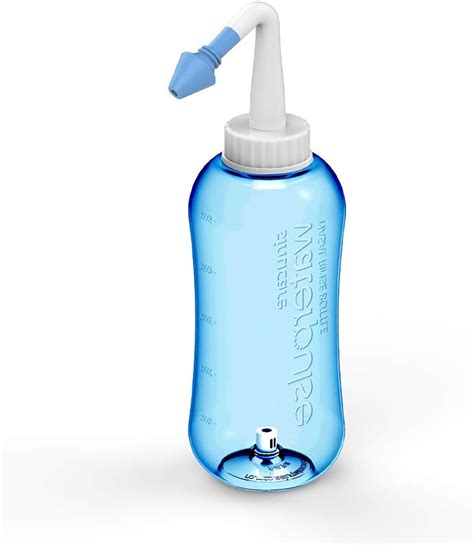 Lockwish 500ml Nasal Wash Bottle With 2 Flush Nozzle Bpa