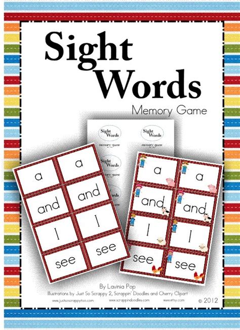 Sight Word Memory Game Fun And Effective Learning For Kids Coo