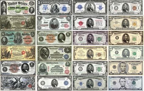All The Versions Of The Us 5 Bill From 1862 To Present Hint Some