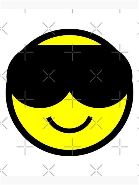 Cool Looking Smiley Face Emoji Poster For Sale By Davidmbugua Redbubble