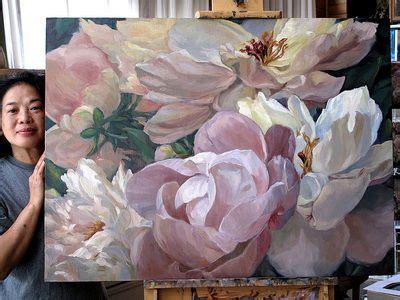 Floral Myriam Kin Yee Art Flower Art Peony Painting Flower Painting