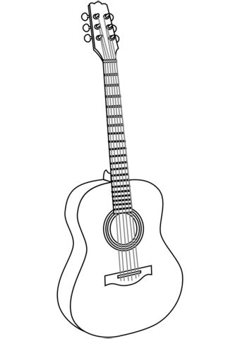 We offer free printable coloring pages from all over the internet , for teachers, parents, kids and stay at home moms. Guitar coloring page | Free Printable Coloring Pages