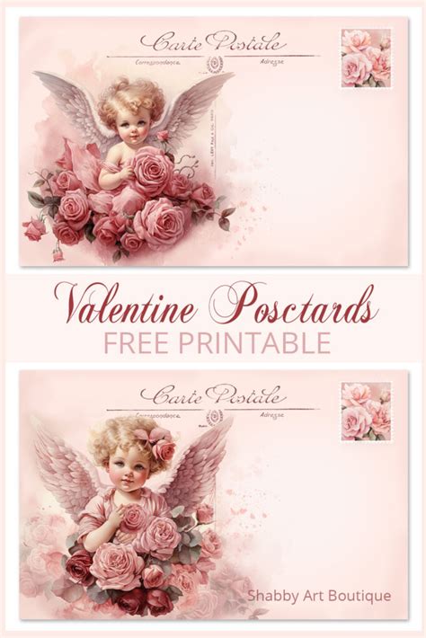 Free Printable Valentines Postcards To Download From Shabby Art