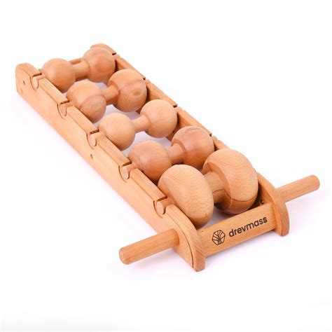 Wooden Massager Drevmass For Back And Neck 5 Roller Economy Aliexpress