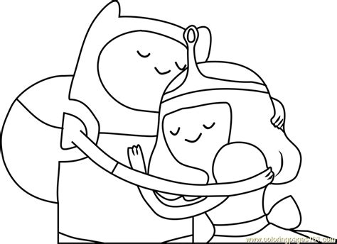 Finn And Princess Bubblegum Coloring Page For Kids Free Adventure