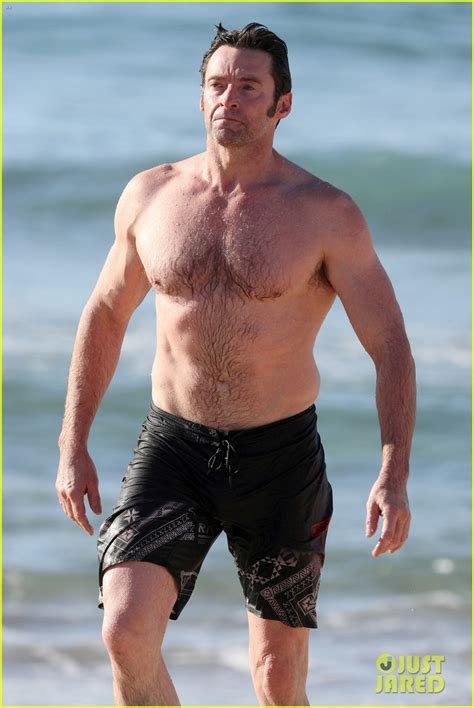Hugh Jackman Shows Off His Hot Bod At The Beach Photo 3830609 Hugh Jackman Shirtless Photos