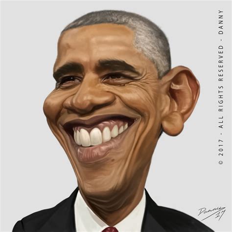 Dannys Illustrations Barack Obama Caricature 2017