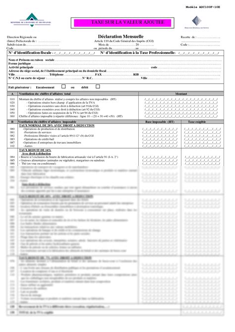 Cerfa Formulaire Ca De D Claration Annuelle De Tva Startdoc Hot Sex