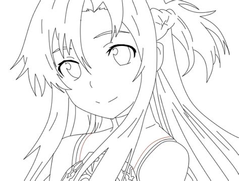 How will you two spend valentines day together? Asuna Yuuki Lineart by asunfa on DeviantArt