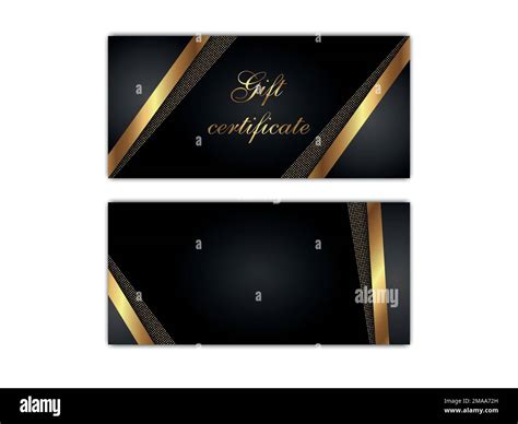 T Certificate Templates Isolated Vector Graphic Black Voucher