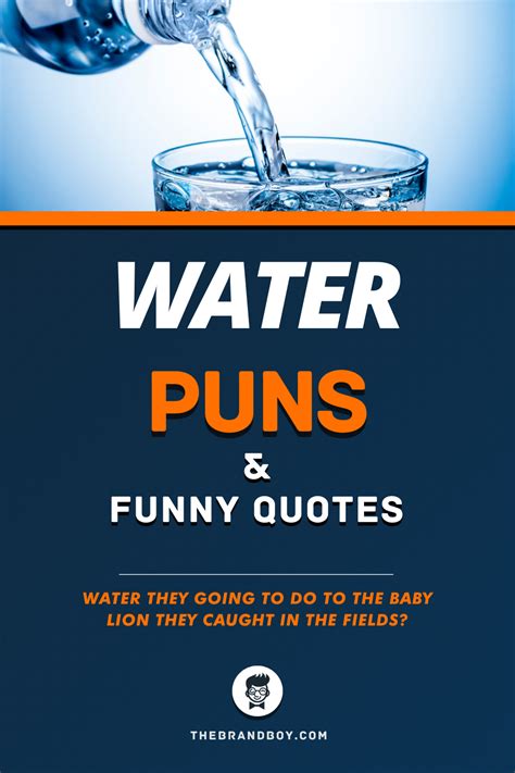 61 Best Water Puns Thebrandboycom Water Puns Funny Puns Puns