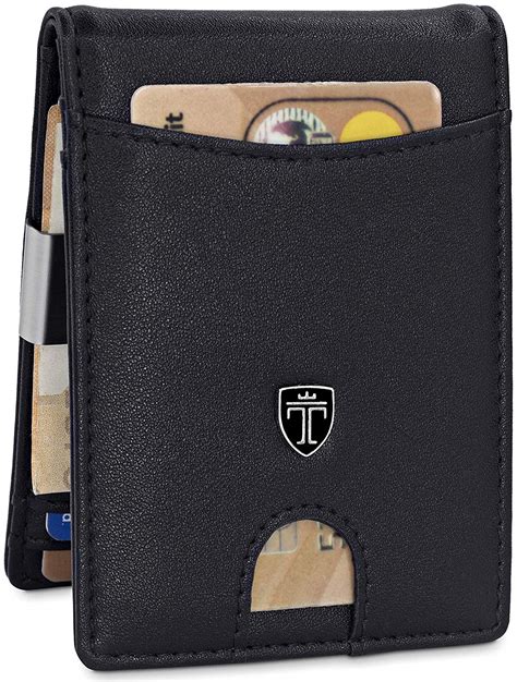 travando ® slim wallet with money clip seattle 9 card slots rfid blocking perfect t