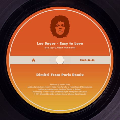 Easy To Love Dimitri From Paris Remix By Leo Sayer On Mp3 Wav Flac