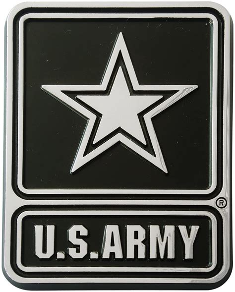 Army Premium Solid Metal Chrome Raised Auto Emblem Decal Us Military